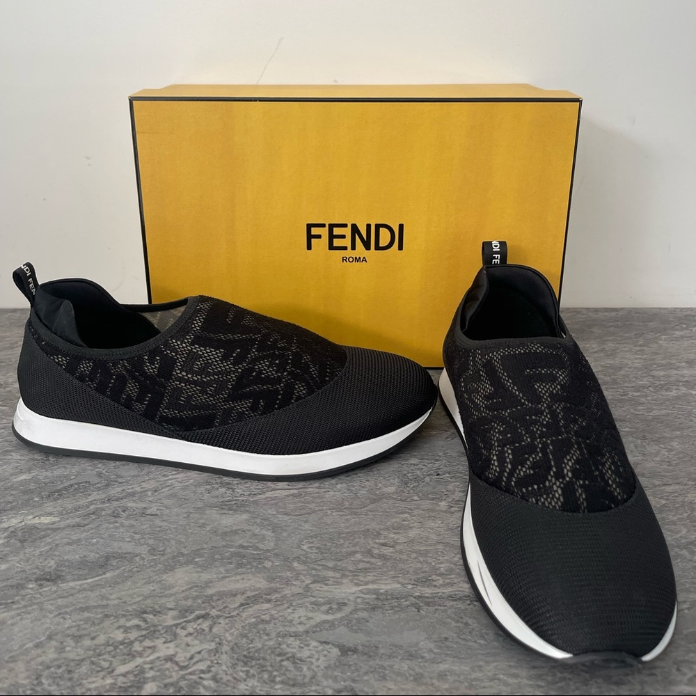 Fendi Black Mesh Sneakera